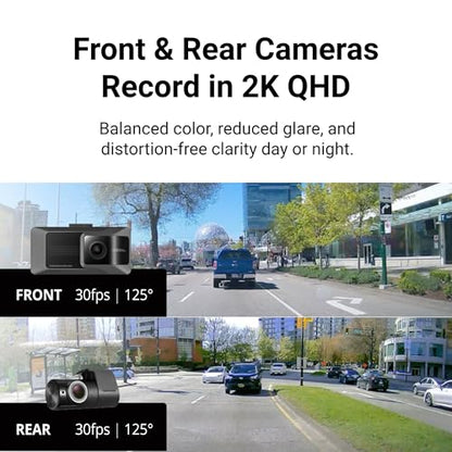 ARC Dash Cam 2K QHD Front and Rear