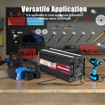 4000 Watt Power Inverter 12V to 110V 120V for Vehicle