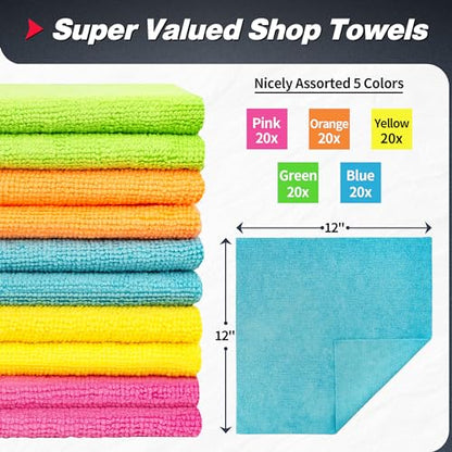 Microfiber Cleaning Cloth (100 Count)