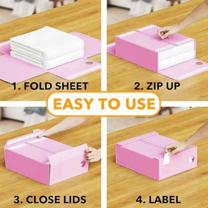9 Pack Bed Sheet Organizers and Storage (9 Count)
