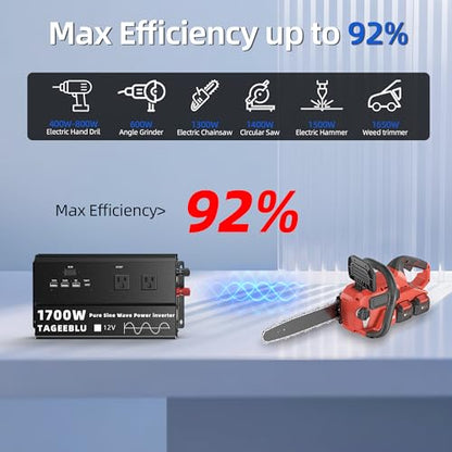 1700W Pure Sine Wave Power Inverter