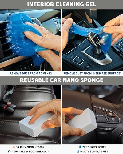 18Pcs Professional Car Interior Detailing Kit All