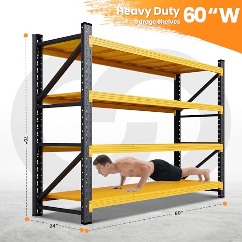 60” Wide Heavy Duty Metal Garage Shelving