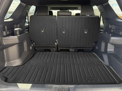 Trunk Mat for 2025 Toyota 4Runner Gas（Non Hybrid EV & i-Force MAX） 5-Seater All Weather Protection TPE Rubber Trunk Liner - Velcro Backrest Protector for Cargo Liners Accessoriess Odorless Anti-Slip