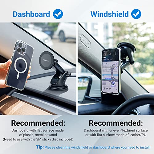 Car Windshield Magnetic Phone Mount Holder for MagSafe iPhones