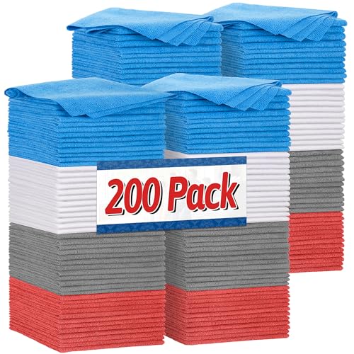 Shop Towels Microfiber Cleaning Cloth Bulk (200 Count)