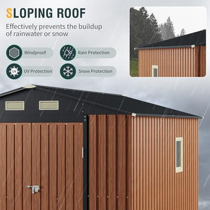 8x10 Ft Outdoor Storage Shed with Floor