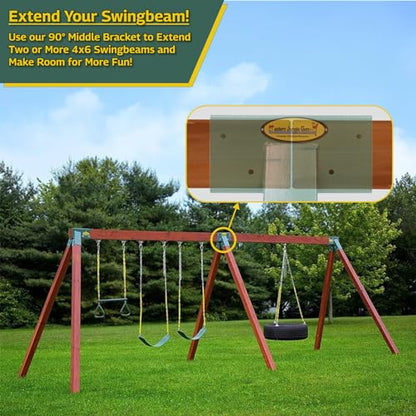 Easy 1-2-3 90° A-Frame Swing Set Bracket, Green
