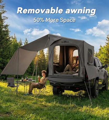 Inflatable Truck Bed Tent with Detachable Zippered Awning