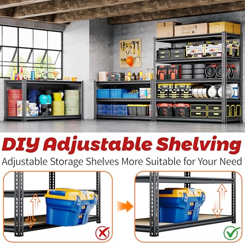 48"W Garage Shelving Heavy Duty (5 Count)
