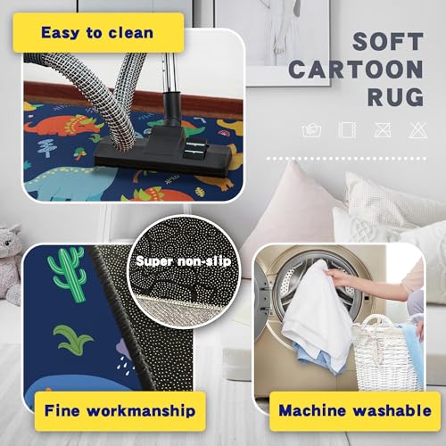 Cute Cartoon Dinosaur Rug for Bedroom