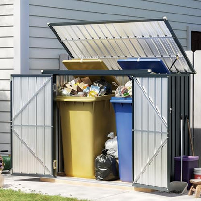 6 x 3 FT Trash Can Storage Shed with Lift