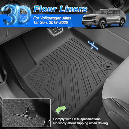 Floor Mats for Volkswagen Atlas 2018