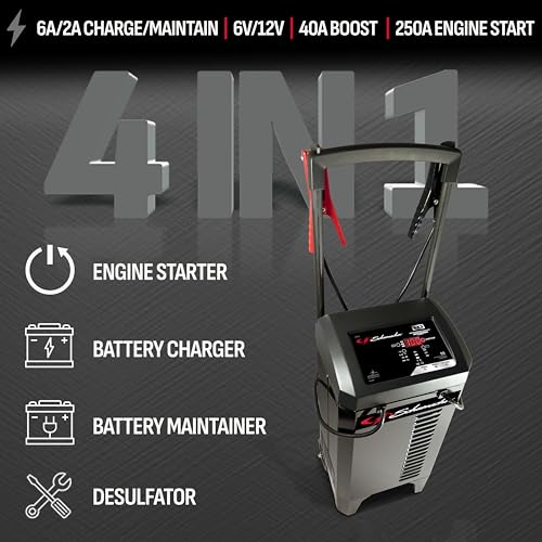 Wheeled 6A Car Battery Charger & Maintainer