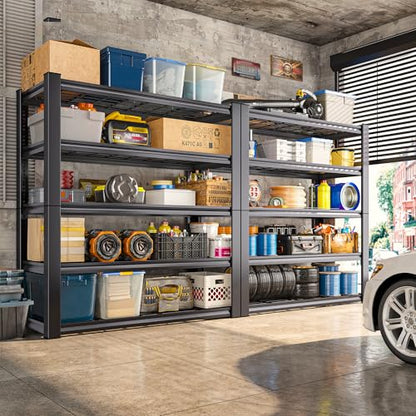 72" H Garage Shelving Heavy Duty Adjustable Metal Shelf for Basement