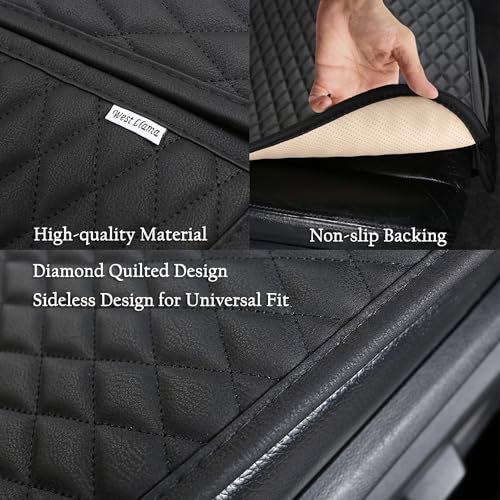 Pu Leather Car Seat Bottom Covers Protectors Include 1 Rear Bench Seat Cover Universal Fit 90% Vehicles