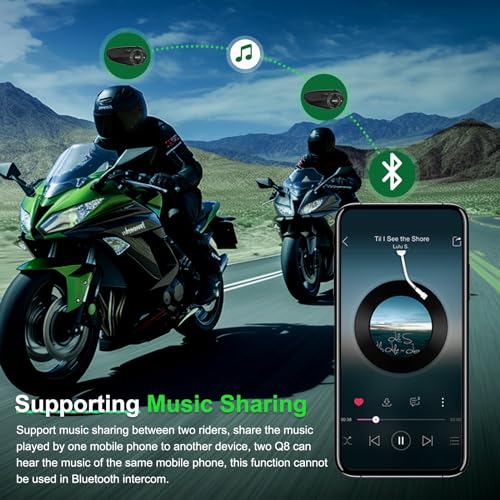 Q8 Motorcycle Helmet Bluetooth Headset