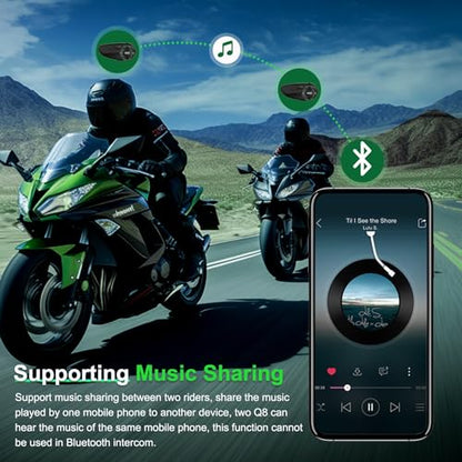 Q8 Motorcycle Helmet Bluetooth Headset