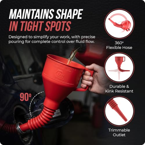 FlexAll Long Flexible Oil Change Funnels for Automotive Use