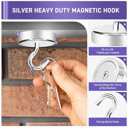 Magnetic Hooks Steel Tube Design for Cruise (10 Count)