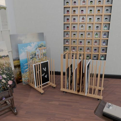 Art Storage Rack on Wheels