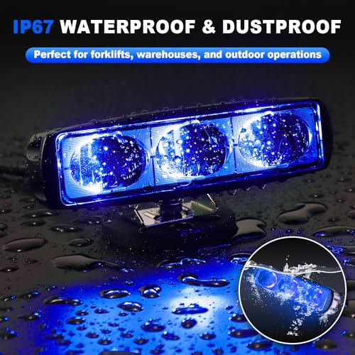 LED Blue Line Forklift Safety Light for Warehouse Hazard Warning (2 Count)