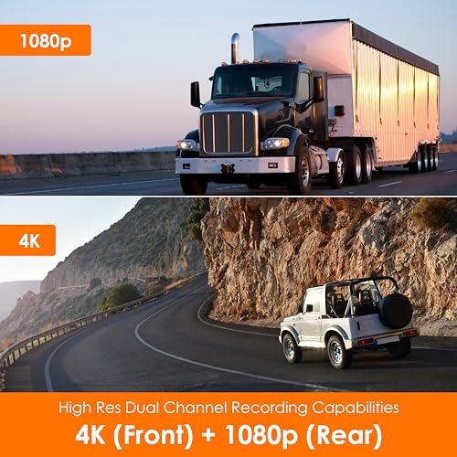 USA V1P SE 4K Dual Dash Cam w