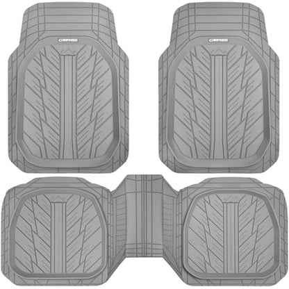 Deep Dish Rubber Floor Mats for Cars Full Set (3 Count)