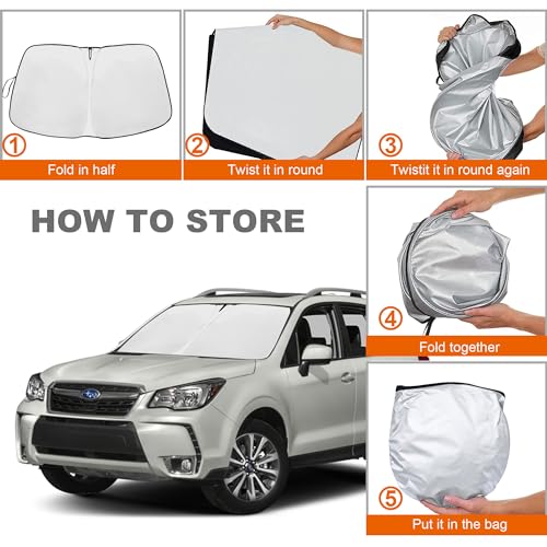 Foldable Front Windshield Sunshade fit for Subaru Forester 2015