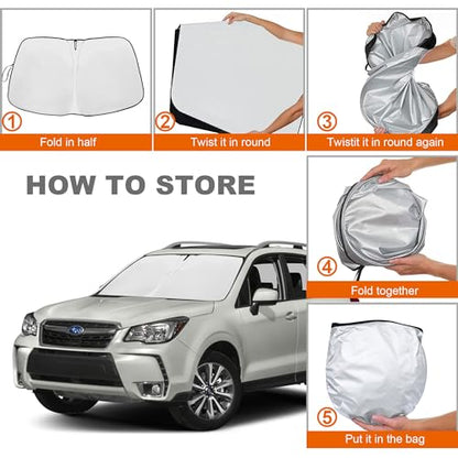 Foldable Front Windshield Sunshade fit for Subaru Forester 2015