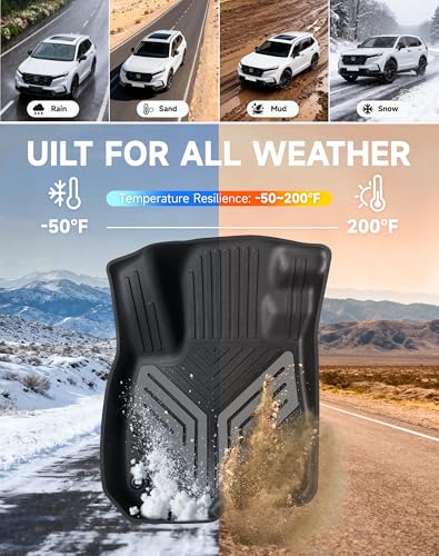Premium Color TPE Floor Mats Custom Fit for Honda CR