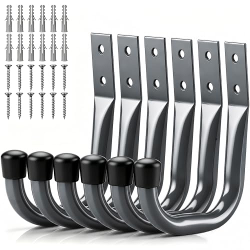 6 Pack Heavy Duty Metal Wall Hooks