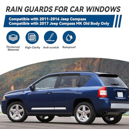 4pcs Window Visors Rain Guards for 2011