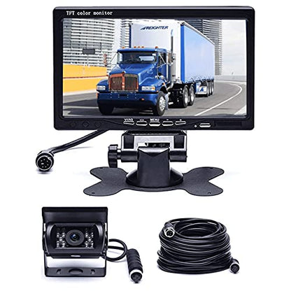 7" Backup Camera with Monitor Kit Waterproof Reverse Camera