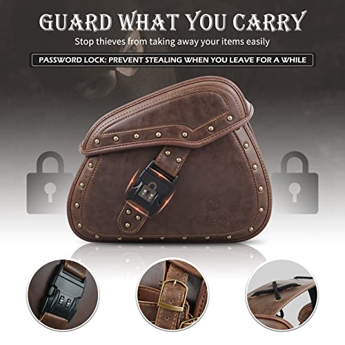 Saddle Bags PU Leather Motorcycle Saddlebags