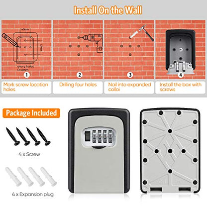 Key Lock Box Wall Mounted (7.68 Ounce)