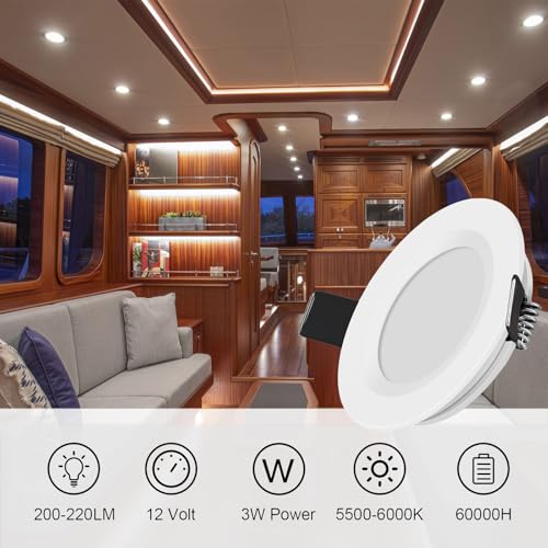 12V LED RV Puck Lights (6 Count)