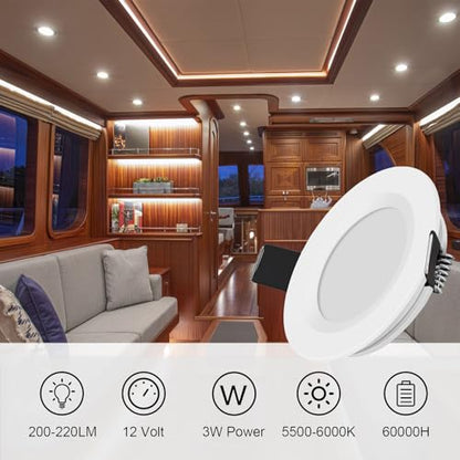 12V LED RV Puck Lights (6 Count)