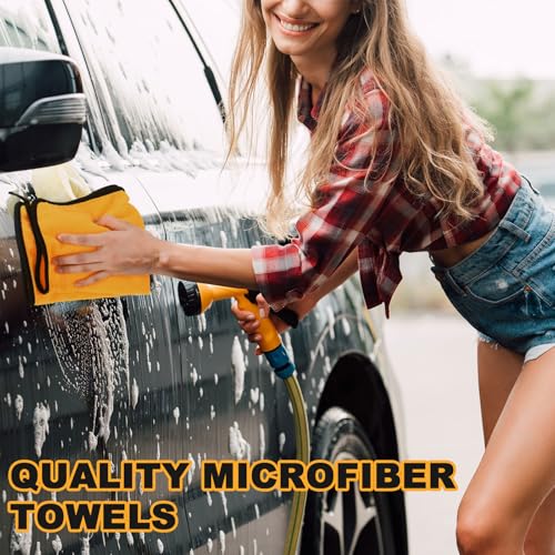 80 Pcs Yellow Microfiber Towels