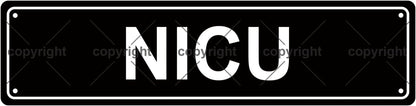 NICU NEONATAL INTENSIVE CARE UNIT Space Metal Tin Street Sign Bar Cafe Garage Cave Home Room Wall Bathroom Farmhouse Garden Porch Patio Decor, 16 x 4 Inch