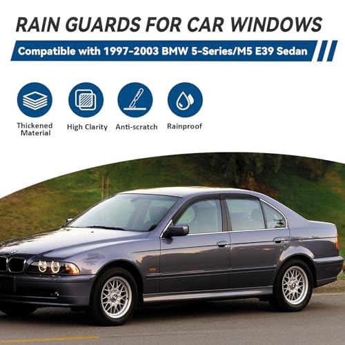 4pcs Window Visors Rain Guards for 1997 (4 Count)