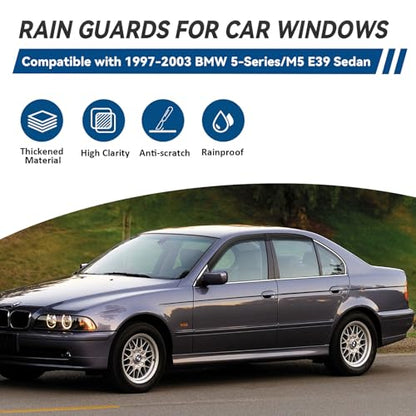 4pcs Window Visors Rain Guards for 1997 (4 Count)