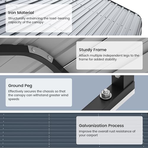 10'x15' Heavy Duty Metal Carport