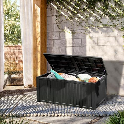 270 Gallon Lockable Resin Deck Box