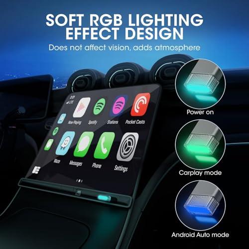 2in1 Mini Wireless Carplay Adapter for Apple iPhone & Android Auto