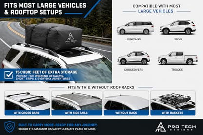Journeyer 15 Waterproof Rooftop Cargo Carrier Bag