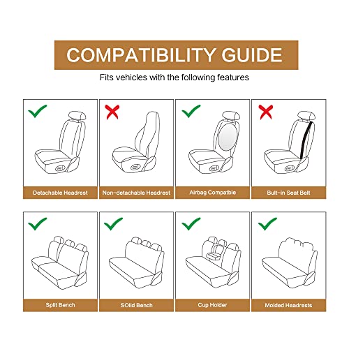 Leather Car Seat Covers Full Pair (4 Count)
