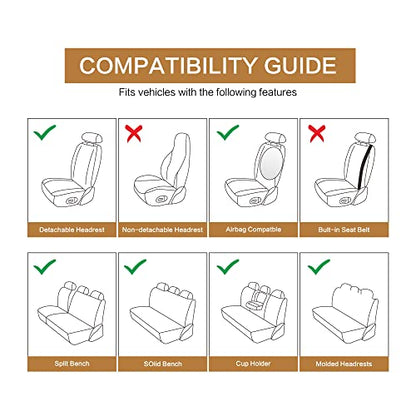 Leather Car Seat Covers Full Pair (4 Count)
