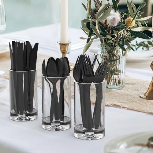 360 Count Extra Heavy Duty Black Plastic Forks Disposable