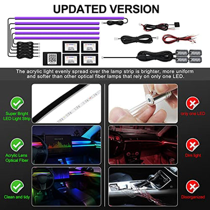 Acrylic Interior Car LED Strip Light with Wireless APP
